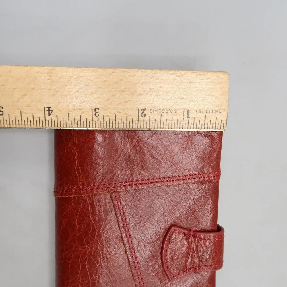 Soft‎ Red All Soft Red Leather Burgundy Clutch Organizer Wallet
